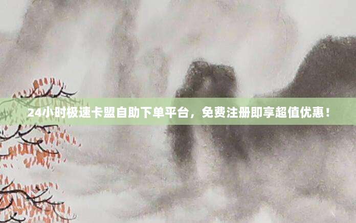 24小时极速卡盟自助下单平台，免费注册即享超值优惠！