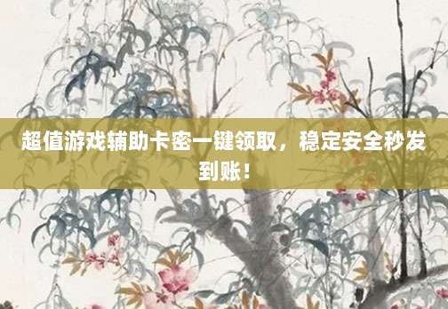 超值游戏辅助卡密一键领取，稳定安全秒发到账！