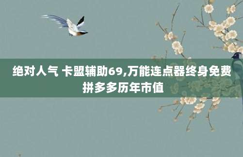 绝对人气 卡盟辅助69,万能连点器终身免费 拼多多历年市值